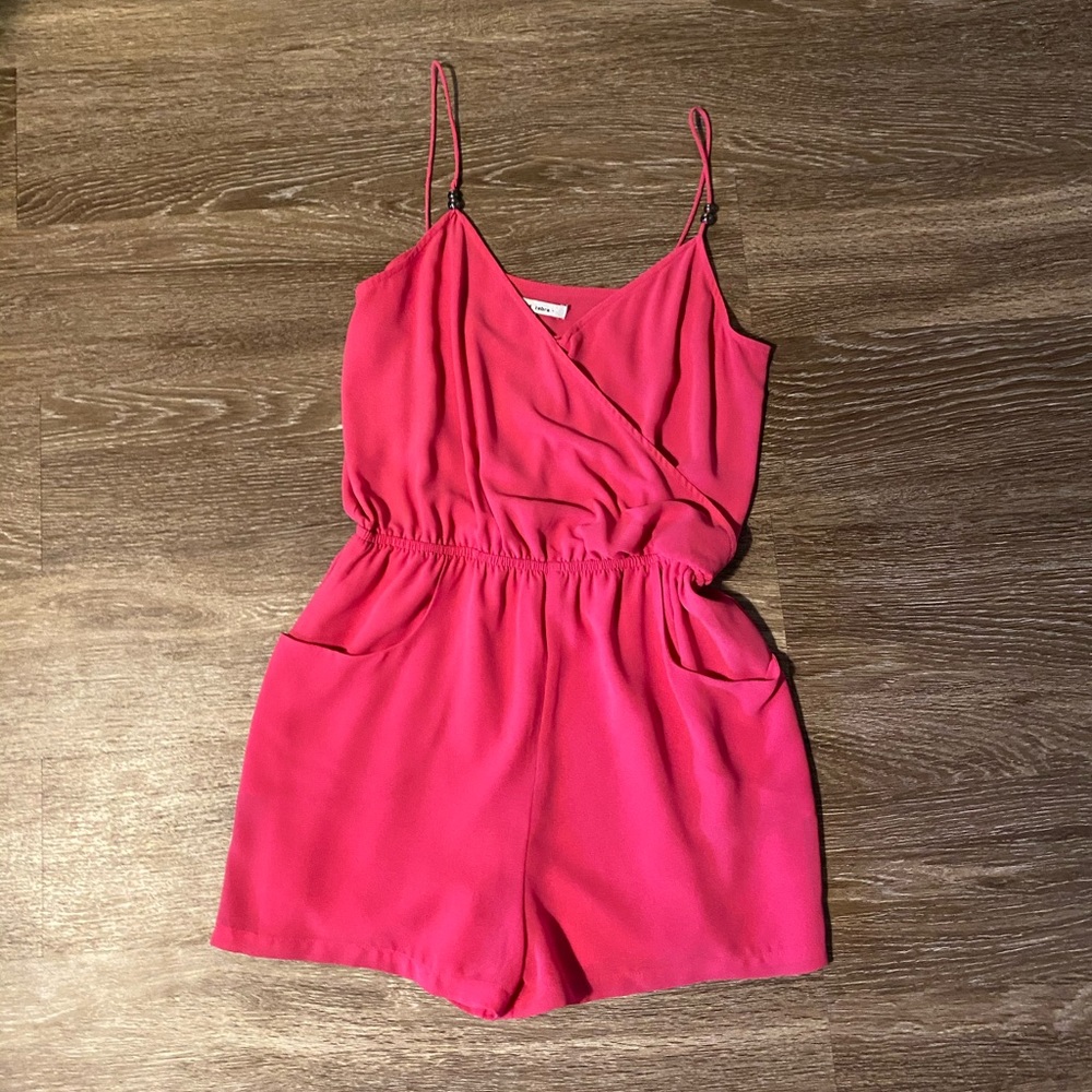 Naked Zebra Hot Pink Romper